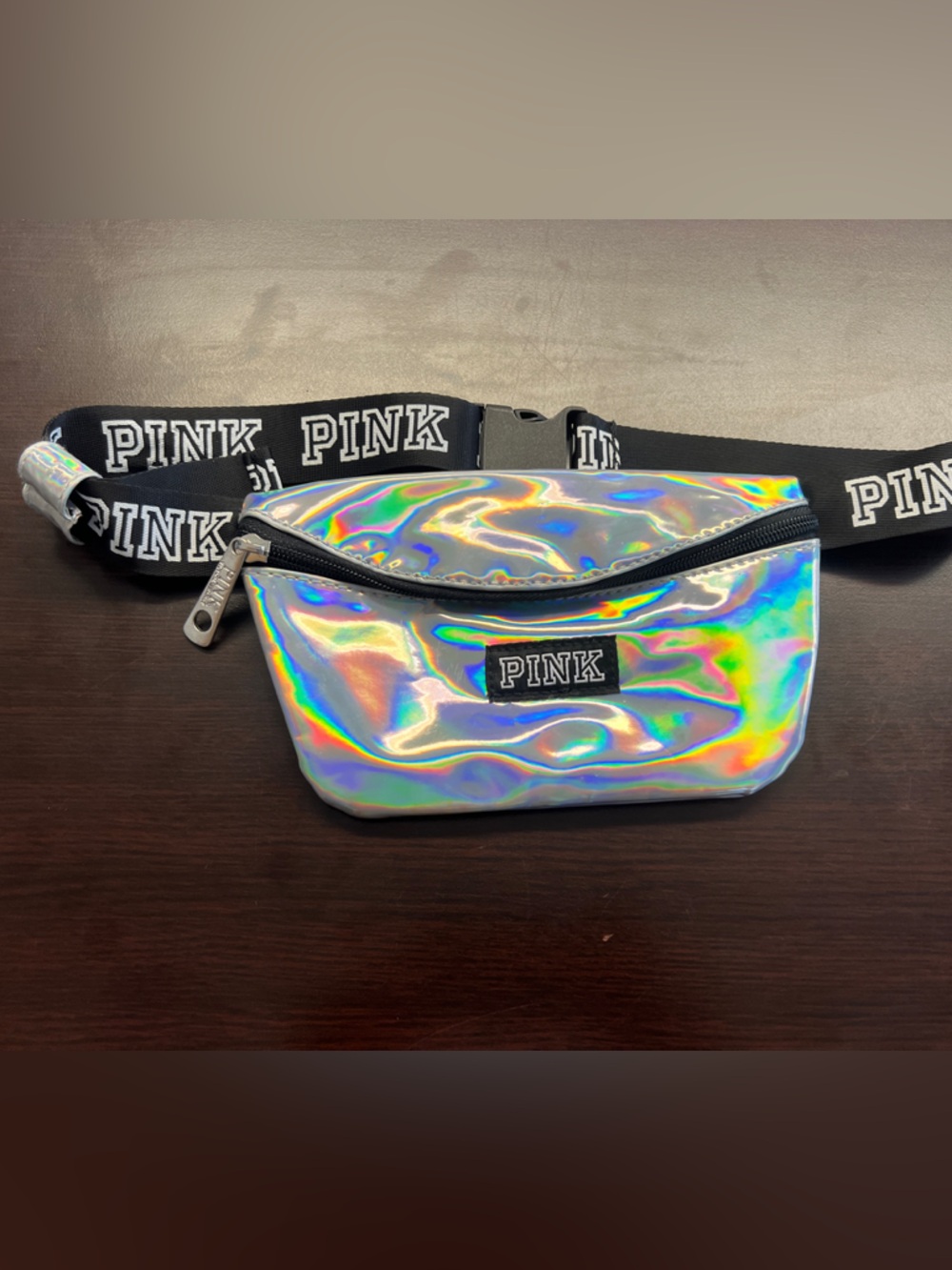 PINK Iridescent Rainbow Holographic Crossbody Bag